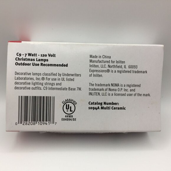 Christmas 8 Replacement C9 Bulbs 7 Watt Outdoor Lights Red Green Blue Orange - Picture 12 of 12